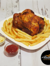 Poulet rôti entier avec frites