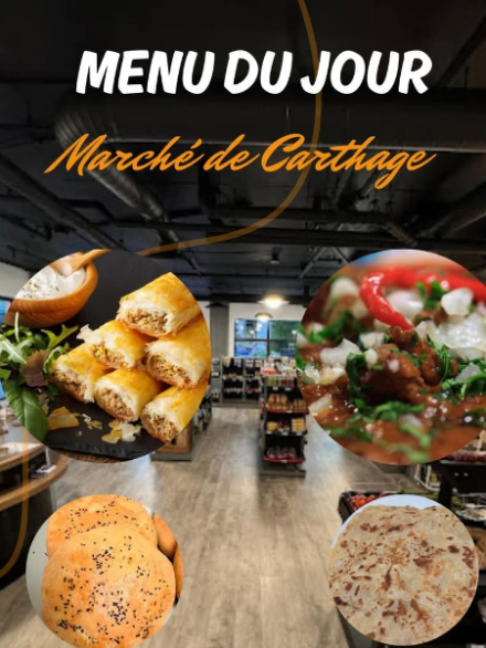 Menu du jour chez marché Carthage
