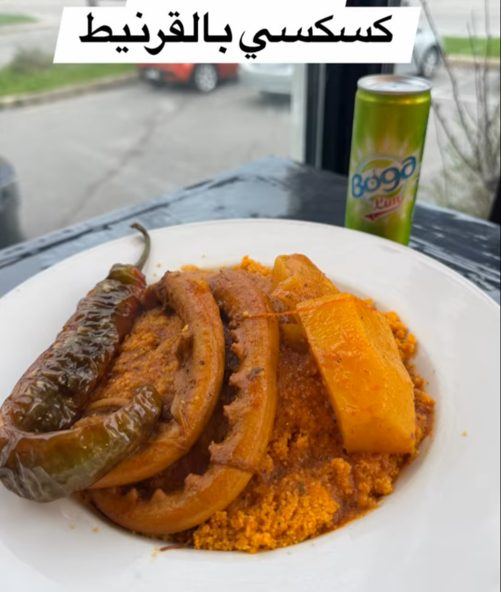 Menu du jour Couscous aux poulpes