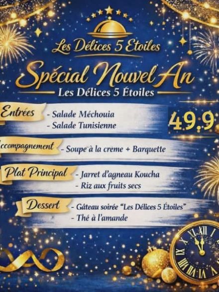 Menu spécial Nouvel An