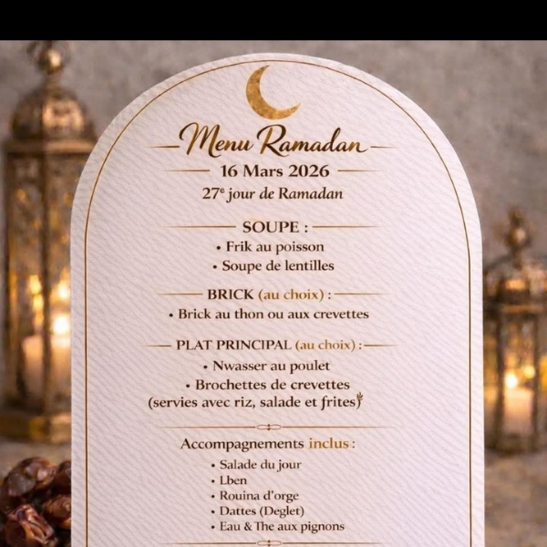 Menu Ramadan 16 Mars| Dattes et Olives