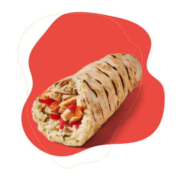 Pita Shawarma au poulet Halal
