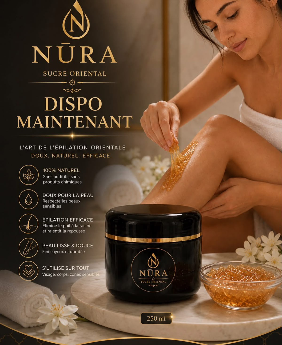 NURA – Sucre d’Épilation Oriental Professionnel